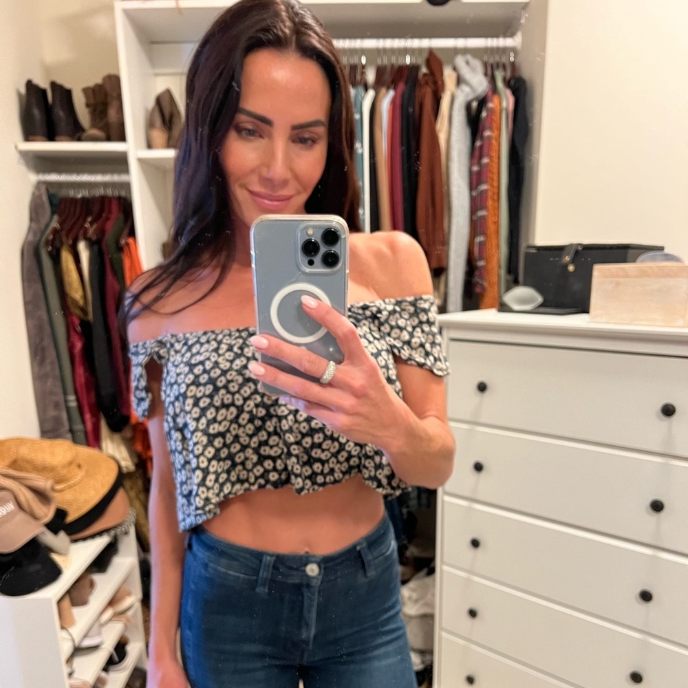 Off the shoulder crop top